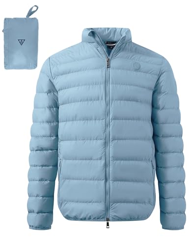 M MAELREG Winter Jackets for Men Full Zip Warm Up Fleece Winter Coat Solid Golf Mens Puffer Jacket for Snow Ski