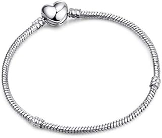 Heart Shape Snake Bracelet - GOODCHANCEUK Jewellery Snake Chain European Charms Classic Snake Bangle for Women Basic Section -DIY Jewelry
