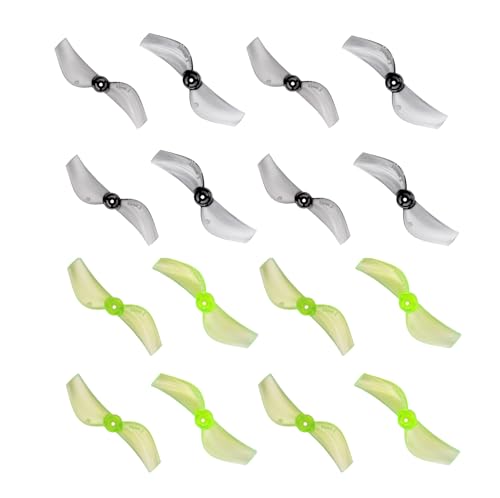 Gemfan 35MMS 2-Blade PC Props with 1mm Compatible 0802 Brushless Motor for Tiny Whoop Quadcopter 16pcs 8CW 8CCW