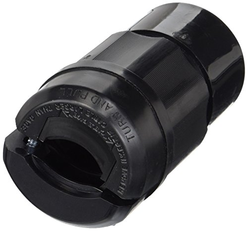 Leviton 2733-B 30 Amp, 480 Volt 3-Phase, NEMA L16-30R, 3P, 4W, Locking Connector, Industrial Grade, Grounding, All Black - Black