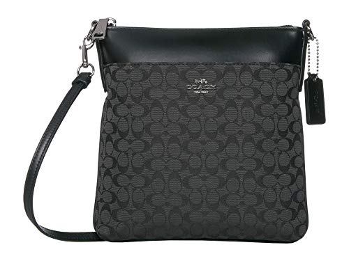 COACH Signature Jacquard Kitt Black/Silver One Size