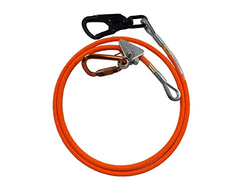 ProClimb Kit de línea abatible con giro de aluminio - 1/2 pulgada x 12 pies | Calidad premium | Ideal para cordón de escalada, cinturón de liniero y cuerda