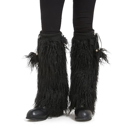 Image of Fur Leg Warmers Furry Faux Fur Winter Leggings Boot Cuffs Toppers for Women