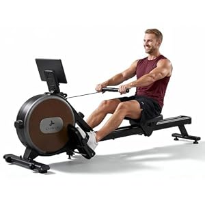 Lugia Roeitrainer – Magnetische Roeimachine voor Thuis – 16 Weerstandsniveaus – Dubbele Rails – Inklapbaar Roeiapparaat – Geschikt voor Lange Gebruikers – Full Body Fitness Trainer – Zwart