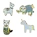 4er Ansteck-Pin-Set: Faultier, Einhorn, Alpaka und Meerjungfrau | Kleine Geschenke für Mädchen | Schmuck Geschenkidee | Lustige, witzige Geschenke