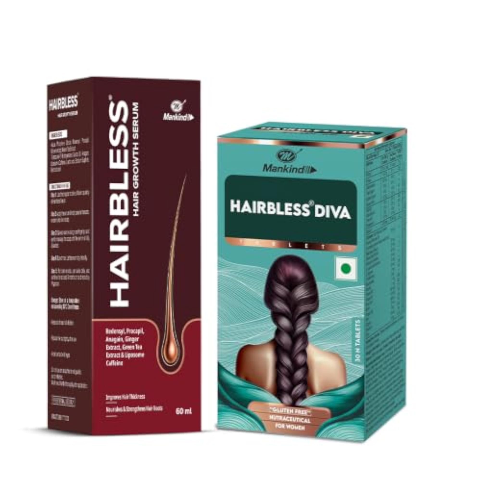 Diva Hair Growth Combo: Nutraceutical & Serum
