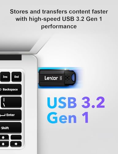 Image of Lexar Pen Drive 32GB JumpDrive S80 USB 3.2 Flash Drive, up to 130MB /s Read and 25MB /s Write, for Storage Expansion, Photo Back-up for iPhone 15 /16 /17, Android, Tablet, and Mac High (LJDS080032G-BNBIG)