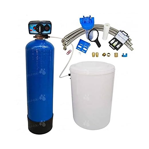 Adoucisseur d'eau bi bloc 75L Fleck 4600 MC eau chaude complet