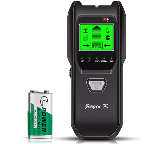Stud Finder Wall Scanner, 5 in 1 Multifunction Stud Locator with Upgraded Smart Sensor, HD LCD Display and Audio Alarm for The Center & Edge of Metal, Studs, AC Wire, and Pipe Detection (Charcoal)