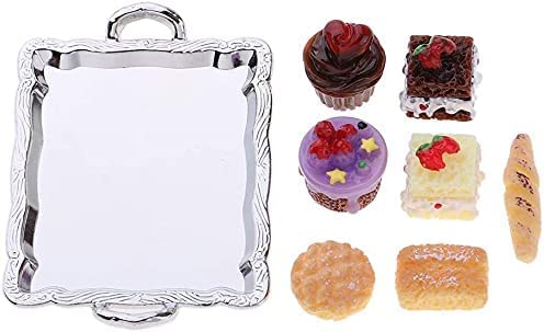 Amazon.co.jp: ドールハウスミニチュアフード、ケーキパントレイ 
