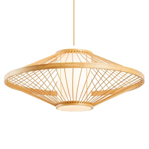 Lampe suspendue vintage en bambou au style ferme authentique