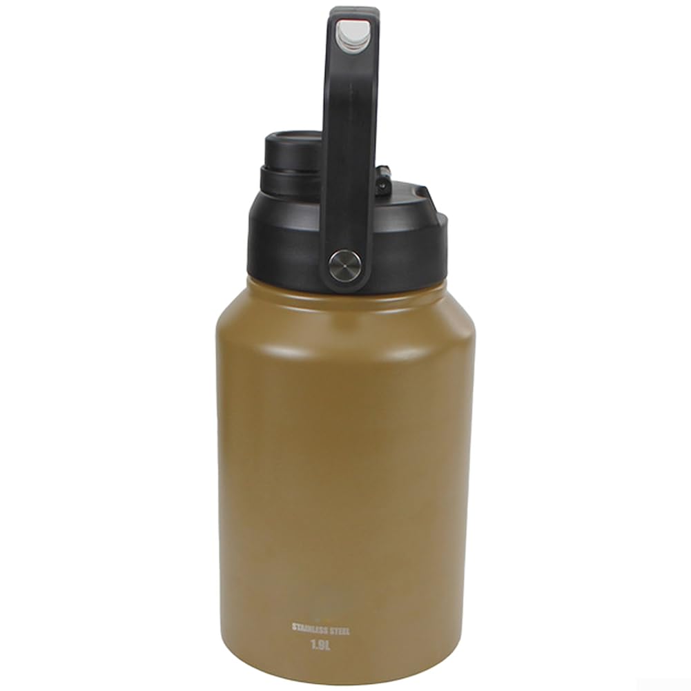 Eisbehälter Edelstahl 3,8L für vakuum Isolierung Eisbehälter(Khaki 3.8L)