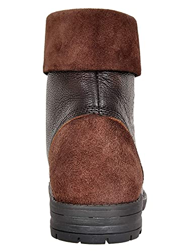 Image of Allen Cooper Genuine Premium Leather Luxury Memory Foam High-Top Ankle Boots Shoes For Men(ACCS-858|Brown|Size-6,7,8,9,10)