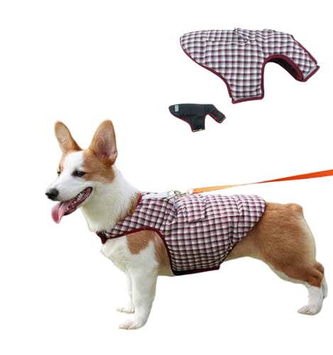 ペット服 冬 犬服 犬コート 冬 暖かい 防風 防寒 寒さ対策 コート 可愛い おしゃれ ペット用品 活動 散歩 マジックテープ ジャケット 小型犬 中型犬 大型犬 適用 秋冬服 愛犬猫 誕生日 贈り物 軽量 着脱簡単 お散歩お出かけ服 (赤い格子縞の,X