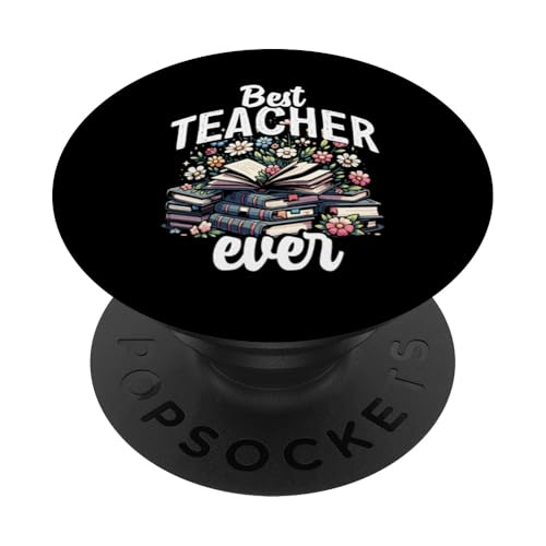 Cute English Teacher Appreciation Books - Best Teacher Ever PopSockets PopGrip Adesivo