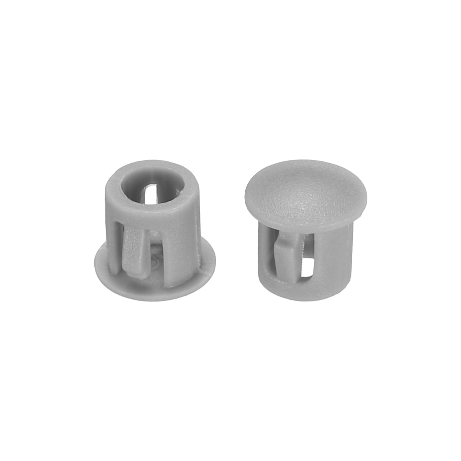 PATIKIL Hole Plugs Plastic, 50 Pcs 6mm(1/4") Screw Bumper Hole Plug Flush Snap Type Round Hole Cover Caps for Round Holes Cabinet Furniture Kitchen, Grey