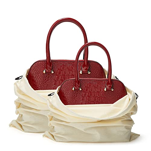 Image of LAKE OF FIRE Dustproof Storage Bags with Drawstring Closure, 2-Piece Set - Multi-Purpose Protective Pouches for Handbags, Purses, Shoes, and Boots