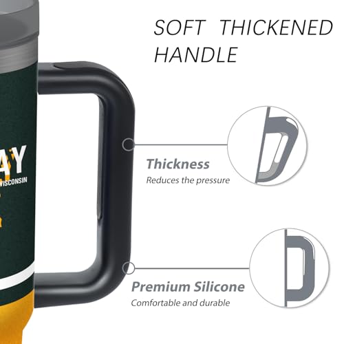 Image of Tumbler 30oz Straight Skinny Portable Handle Car Cups With Anti slip Sleeve Straw Dust Cover, Sports Travel, Stainless Steel Insulated Gifts for Men Women Fans