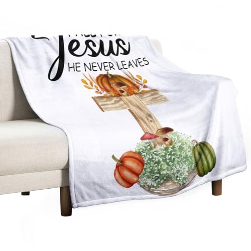 Couverture douce et pelucheuse Fall for Jesus pour cocooning sur canapé