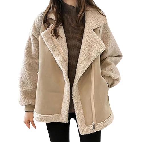Manteaux d'hiver pour femme veste en laine d'agneau pour sorties quotidiennes