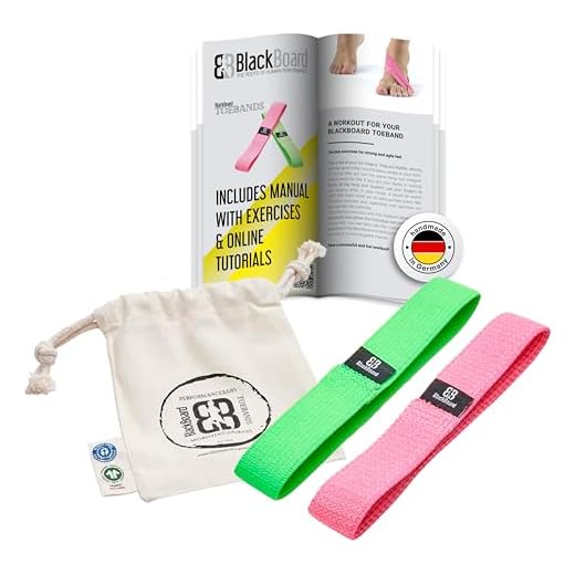 Blackboard® ToeBands | Bandas de Resistencia Especiales para el pie y los Dedos | Fortalecimiento y movilización efectiva del pie | Fisioterapia | Bandas en Fuerzas Diferentes [2 Unidades]