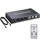 PROZOR DAC Konverter 192kHz Digital zu Analog Audio Konverter 3 Optisch SPDIF Toslink + 1 Koaxial Schalter zu Analog Stereo L/R RCA 3.5mm Audio Adapter mit IR Fernbedienung