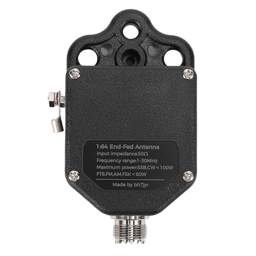 TARSHYRY Antena de Media Onda Alimentada en el Extremo, Multibanda 1 64 Balun SSB CW FT8 FM FSK, Antena de Radio de Alta Potencia para Exteriores, Ideal para Aficionados a la radioafición.
