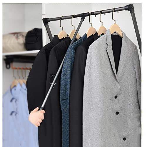 Barre de penderie rétractable armoire tringle extensible réglable 89-121 cm - 2
