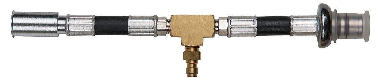 KS Tools 150.2364 Manguera de conexión de manómetro con conexión de manguera de 1/4" para uso universal con conexiones de manguera de alta presión de 3/8" y 5/16"