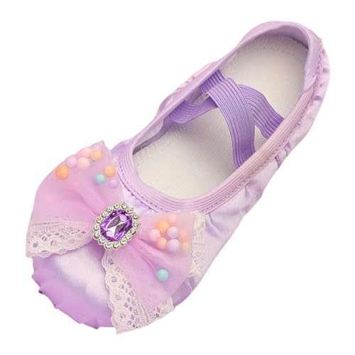 Ballet Shoes for Girls Ballet Slippers Cute Bowknot Dance Shoes Soft Flat Slipper for Toddler/Little Kid/Big Kid