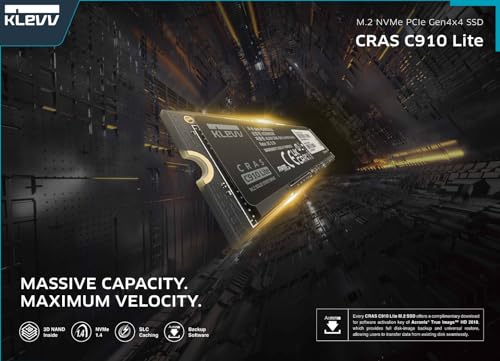 Image of KLEVV CRAS C910 Lite 1TB M.2 NVMe PCIe Gen4x4 Internal SSD up to 5000MB /s (K01TBM2SP0-C9L)