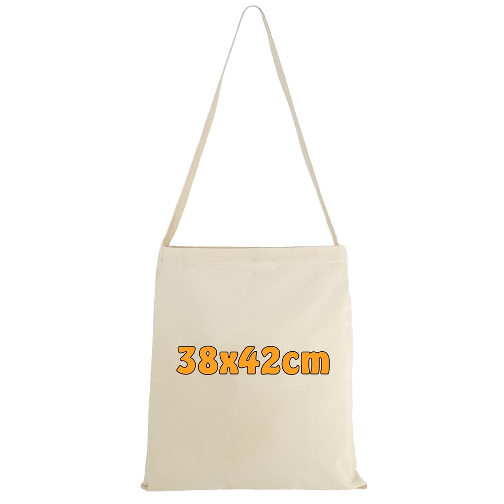 Cottonbagjoe torba na ramię | z długim uchwytem | 38 x 42 cm | jutowa torba na zakupy | bez nadruku (naturalna, 25 sztuk)