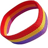 Pulsera Republica Española, Pulsera Para Hombre Y Mujer Con La Bandera Republicana De España, Cinta De Tela Y Goma Parecido Al Cuero, Regalos Originales Para Mujer, LGTB Regalos Para Chicos Jóvenes