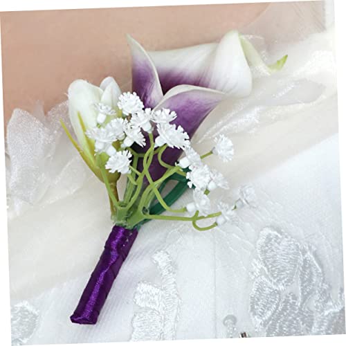 Fleur de simulation de mariage broche élégante et douce - 2