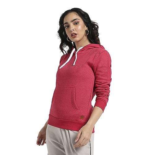 Image of PINACOLADA Women's Pullover Hoodie with Kangaroo Pockets for Casual Wear | Hooded Neck | Long Sleeve | Drawstring Closure | Cotton Sweatshirt Crafted with Comfort Fit for Everyday Wear