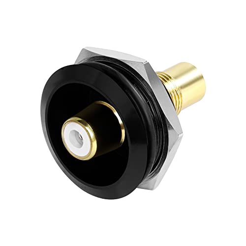 QIANRENON Gold Plated RCA Embedded Threaded Fixed Adapter