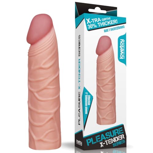 Capa Peniana Extensora 17cm x 4cm penetrável 13,5cm Aumento de 5cm Texturizada em Silicone