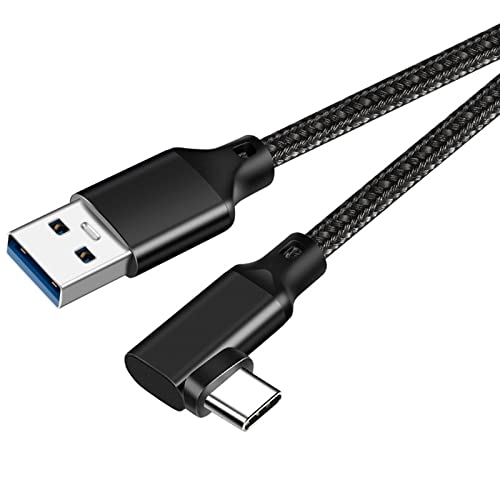 LpoieJun USB-Cケーブル 3m USB-A to Type-C L字 10Gbps PD 60W 超高速充電 タイプc ケーブル3m スマホ/タブレット/ゲーム機対応 ブラック