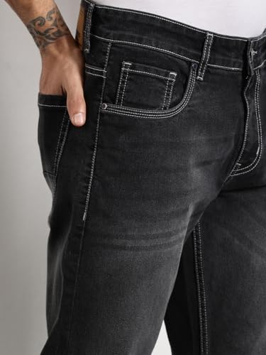Image of Thomas Scott Men's | Solid | Brathable Fabric | Denim | Mid Rise | Casual Jeans for Men