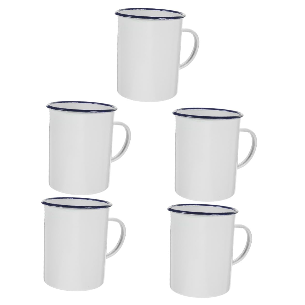 Ciieeo 5St Emaille-Messbecher kaffeekännchen coffee pot kaffeehaferl kaffeetassen tee mug Espressotassen Outdoor-Camping-Becher Frühstück kleine Tassen Emaillebecher für den Haushalt Weiß
