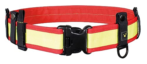 tee-uu RED Rettungsdienst-Koppel | verschiedene Größen S-XXL | Gürtel für Holster | Komplett Set mit Unter- und Obergürtel | Sanitäter | Einsatzgürtel | stufenlos verstellbar (L)