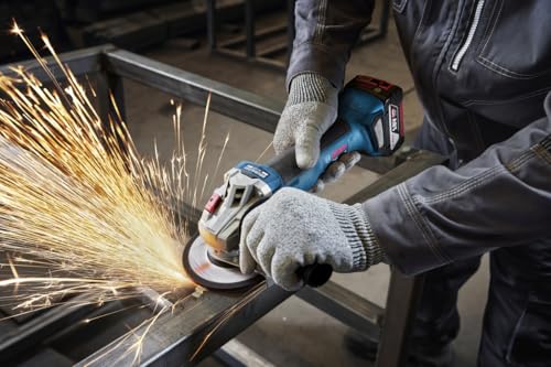 Image of BOSCH GWS 18V-8 Professional Cordless Angle Grinder (Solo) | 800W Equivalent Power | 100mm Disc Size | Compact Design | Optimized Runtime | Advanced Safety Features | Dust-Free Cutting Solution