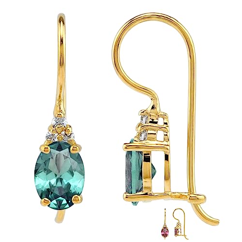 Silvershake Birthstone Gemstones 925 Sterling Silver Hook Earrings