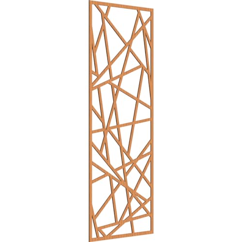 Image of Conway Decorative Pierced Fretwork Wood Wall Panels, 33 3 /8 inchW x 84 3 /8 inchH x 1 /4 inchT, Cherry