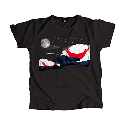 T-shirt Île de Pâques Rapa Nui pour homme et femme motif nuages de nuit