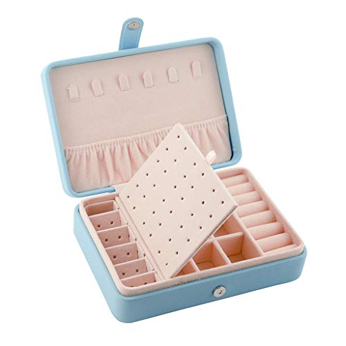 Bausweety Jewelry Box Necklace Earrings Rings Jewelry Accessory Organizer for Women Girls