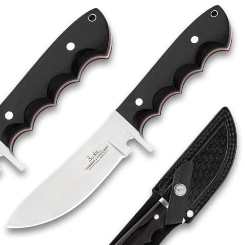 Gil Hibben United Cutlery Drop Point Pro Hunter Knife and Sheath | Versatile Hunting Tool | Razor-Sharp 5Cr15 Stainless Steel Blade | Wooden Handle | 10.4" Length