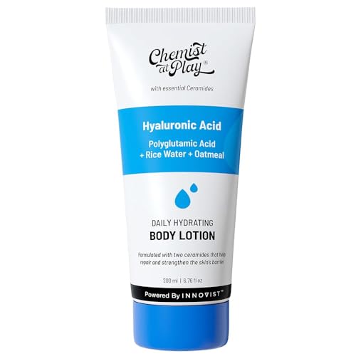 Image of Chemist at Play Hydrating Body Lotion with Rice Water & Hyaluronic Acid for Deep Moisturization | All Skin Type | Hydrate Dry and Flaky Skin | Vegan & Cruelty-Free | 200 ml