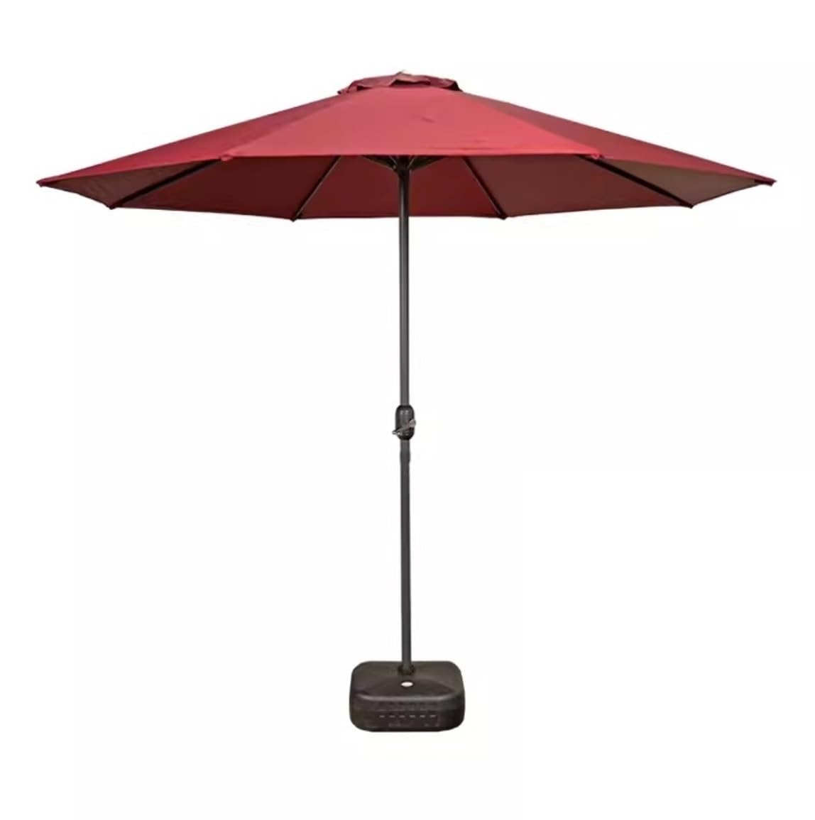 LYGSWDB Parasol ogrodowy Parasol stołowy na zewnątrz Parasol Parasol ogrodowy 8,8 stopy z podstawą z wtryskiem wody 22L Korba do parasola patio 8 żeber Parasol plażowy do ogrodu przydomowego Targu