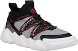 Champion Meloso Flux Boy's Grade School Running Shoes Youth Sneaker (Concrete/Scarlet Red/Black, US Footwear Size System, Big Kid, Men, Numeric, Medium, 5)